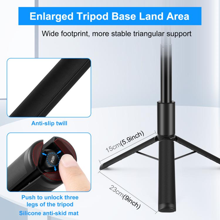 Bastone selfie retrattile 1,22 m con treppiede per Insta360