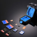 Custodia per scheda di memoria PULUZ 11 in 1 per schede 3SIM + 2XQD + 2CF + 2TF + 2SD, 11 in 1