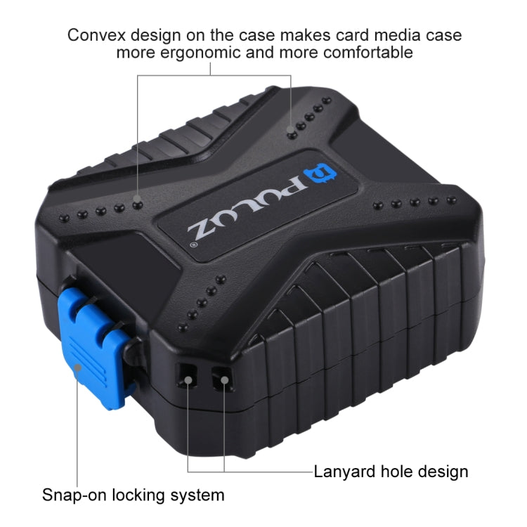 Custodia per scheda di memoria PULUZ 11 in 1 per schede 3SIM + 2XQD + 2CF + 2TF + 2SD, 11 in 1