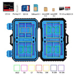 Custodia per scheda di memoria PULUZ 27 in 1 per 4CF + 8SD + 9TF + 1 PIN scheda + 1 SIM standard + 2 Micro-SIM + 2 Nano-SIM, 27 in 1, 27 in 1 (US)