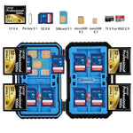 Custodia per scheda di memoria PULUZ 27 in 1 per 4CF + 8SD + 9TF + 1 PIN scheda + 1 SIM standard + 2 Micro-SIM + 2 Nano-SIM, 27 in 1, 27 in 1 (US)