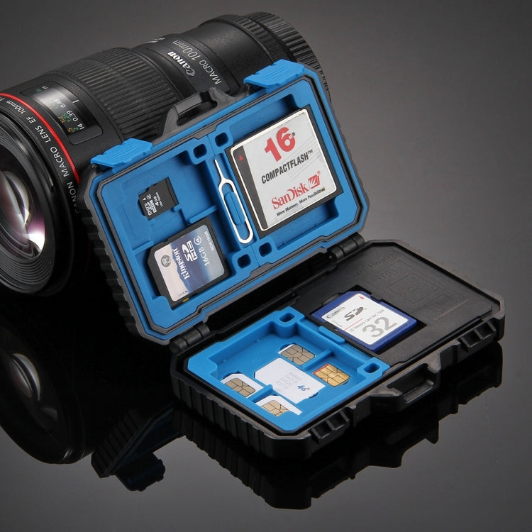 Lettore di schede PULUZ + Custodia per scheda di memoria 22 in 1 per 1 SIM standard + 2 Micro-SIM + 2 Nano-SIM + 3CF + 7SD + 6TF + 1 PIN CARD, 22 in 1 + Card Reader(US), 22 in 1 + Card Reader(AE), 22 in 1 + Card Reader