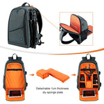 PULUZ Zaino per fotocamera con stabilizzatore PTZ portatile impermeabile antigraffio a doppia spalla con copertura antipioggia per fotocamera digitale, DJI Ronin-SC / Ronin-S, Backpack(Black RU), Backpack(Grey RU), Backpack(Grey), Backpack(Blue)       ...