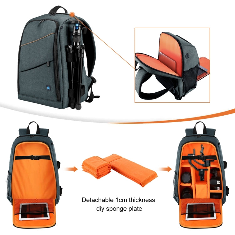 PULUZ Zaino per fotocamera con stabilizzatore PTZ portatile impermeabile antigraffio a doppia spalla con copertura antipioggia per fotocamera digitale, DJI Ronin-SC / Ronin-S, Backpack(Black RU), Backpack(Grey RU), Backpack(Grey), Backpack(Blue)       ...