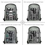 PULUZ Zaino per fotocamera con stabilizzatore PTZ portatile impermeabile antigraffio a doppia spalla con copertura antipioggia per fotocamera digitale, DJI Ronin-SC / Ronin-S, Camera Bag(Black RU), Camera Bag(Black)