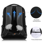 PULUZ Zaino per fotocamera con stabilizzatore PTZ portatile impermeabile antigraffio a doppia spalla con copertura antipioggia per fotocamera digitale, DJI Ronin-SC / Ronin-S, Camera Bag(Black RU), Camera Bag(Black)