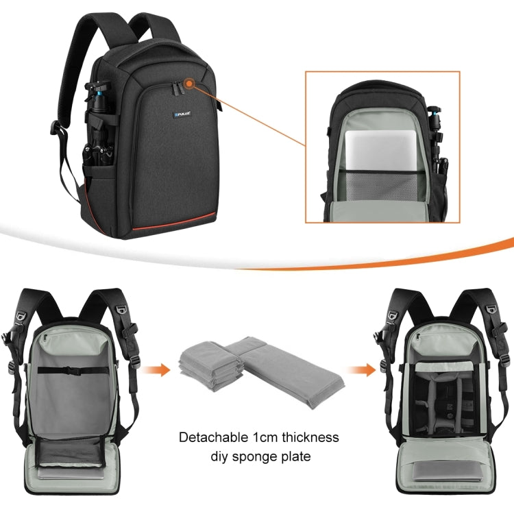 PULUZ Zaino per fotocamera con stabilizzatore PTZ portatile impermeabile antigraffio a doppia spalla con copertura antipioggia per fotocamera digitale, DJI Ronin-SC / Ronin-S, Camera Bag(Black RU), Camera Bag(Black)