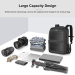 PULUZ Borsa per laptop con zaino a doppia spalla per fotocamera portatile da esterno a energia solare, Solar Shoulders Backpack
