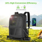 PULUZ Borsa per laptop con zaino a doppia spalla per fotocamera portatile da esterno a energia solare, Solar Shoulders Backpack