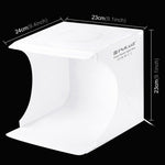 PULUZ Kit tenda da studio pieghevole portatile da 550LM per illuminazione fotografica da 20 cm, con fondali a 6 colori (nero, bianco, arancione, rosso, verde, blu), dimensioni da aperto: 24 cm x 23 cm x 23 cm, 20cm Box, 20cm Box(US), 20cm Box(UAE Stock)
