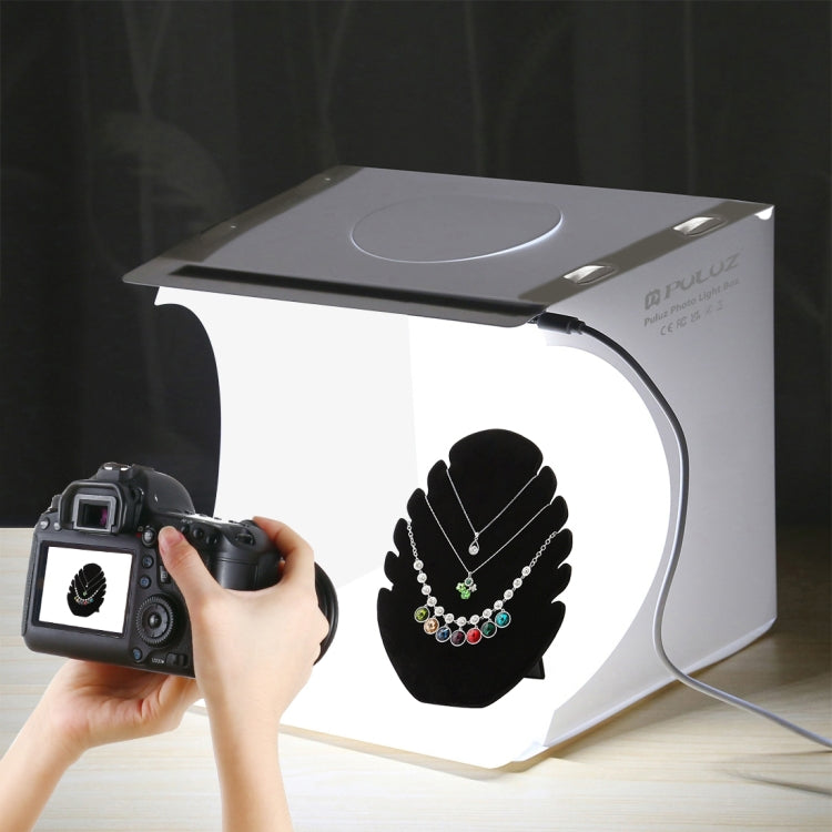 PULUZ Kit tenda da studio pieghevole portatile da 550LM per illuminazione fotografica da 20 cm, con fondali a 6 colori (nero, bianco, arancione, rosso, verde, blu), dimensioni da aperto: 24 cm x 23 cm x 23 cm, 20cm Box, 20cm Box(US), 20cm Box(UAE Stock)