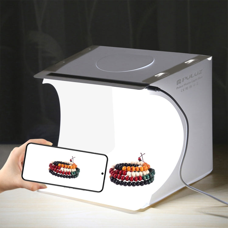PULUZ Kit tenda da studio pieghevole portatile da 550LM per illuminazione fotografica da 20 cm, con fondali a 6 colori (nero, bianco, arancione, rosso, verde, blu), dimensioni da aperto: 24 cm x 23 cm x 23 cm, 20cm Box, 20cm Box(US), 20cm Box(UAE Stock)