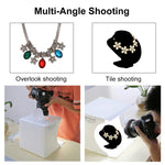 PULUZ Kit tenda da studio pieghevole portatile da 550LM per illuminazione fotografica da 20 cm, con fondali a 6 colori (nero, bianco, arancione, rosso, verde, blu), dimensioni da aperto: 24 cm x 23 cm x 23 cm, 20cm Box, 20cm Box(US), 20cm Box(UAE Stock)