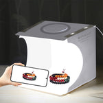 PULUZ Anello LED da 23 cm Pannello LED pieghevole Luce portatile Illuminazione fotografica Kit tenda da studio con fondali a 6 colori (nero, bianco, giallo, rosso, verde, blu), dimensioni da aperto: 24 cm x 23 cm x 23 cm, 23cm Ring LED Panel (RU)      ...