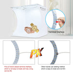 PULUZ Anello LED da 23 cm Pannello LED pieghevole Luce portatile Illuminazione fotografica Kit tenda da studio con fondali a 6 colori (nero, bianco, giallo, rosso, verde, blu), dimensioni da aperto: 24 cm x 23 cm x 23 cm, 23cm Ring LED Panel (RU)      ...