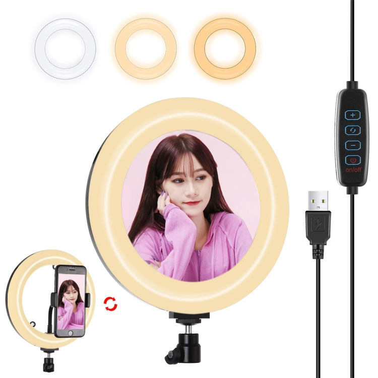 Anello LED 7.9" USB dimmerabile con specchio