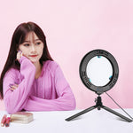 Anello LED 7.9" USB dimmerabile con specchio