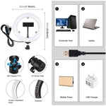 Anello LED 7.9" USB dimmerabile con specchio