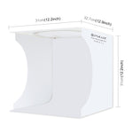 PULUZ 30 cm pieghevole portatile pannello luminoso ad anello illuminazione fotografica studio tenda da tiro kit con 6 colori fondali (nero, bianco, giallo, rosso, verde, blu), dimensioni da aperto: 31 cm x 31 cm x 32 cm, 30cm Box(RU), 30cm Box