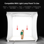 PULUZ 30 cm pieghevole portatile pannello luminoso ad anello illuminazione fotografica studio tenda da tiro kit con 6 colori fondali (nero, bianco, giallo, rosso, verde, blu), dimensioni da aperto: 31 cm x 31 cm x 32 cm, 30cm Box(RU), 30cm Box