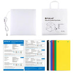 PULUZ 30 cm pieghevole portatile pannello luminoso ad anello illuminazione fotografica studio tenda da tiro kit con 6 colori fondali (nero, bianco, giallo, rosso, verde, blu), dimensioni da aperto: 31 cm x 31 cm x 32 cm, 30cm Box(RU), 30cm Box