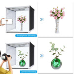 PULUZ 40cm Pieghevole Portatile 24W 5500K Luce Bianca Dimmerabile Illuminazione Fotografica Kit Tenda da Studio con 6 Colori (Nero, Arancione, Bianco, Rosso, Verde, Blu) Fondali, 40cm Box(UK/AE), 40cm Box(US), 40cm Box(UK), 40cm Box(EU), 40cm Box(AU)