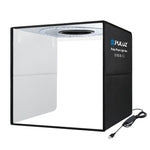 PULUZ 40 cm Pieghevole Luce Anulare Portatile USB Illuminazione Fotografica Tenda da Studio con 6 Fondali Colorati su Doppio Lato, Dimensioni: 40 cm x 40 cm x 40 cm, 40cm Box Black RU, 40cm