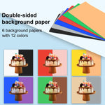 PULUZ 40 cm Pieghevole Luce Anulare Portatile USB Illuminazione Fotografica Tenda da Studio con 6 Fondali Colorati su Doppio Lato, Dimensioni: 40 cm x 40 cm x 40 cm, 40cm Box Black RU, 40cm