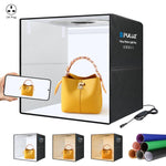 PULUZ Anello luminoso portatile pieghevole da 50 cm PD30W Ricarica rapida USB Illuminazione fotografica Tenda da studio con 6 fondali bifacciali, Dimensioni: 50 cm x 50 cm x 50 cm