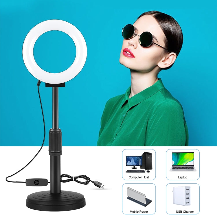 PULUZ 4.7 pollici 12 cm Superficie curva USB Luce bianca LED Anello Selfie Beauty Vlogging Fotografia Luci video, 4.7 inch