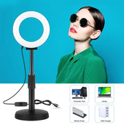 Luce anello LED 4.7" USB luce bianca per selfie video
