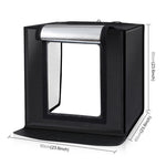 PULUZ Photo Studio Light Box Tenda portatile 60 x 60 x 60 cm LED 5500K Luce bianca dimmerabile Mini 36W Kit tenda da studio fotografico con 6 fondali rimovibili (Nero Arancione Bianco Verde Blu Rosso), 60cm Box(US), 60cm Box(UK), 60cm Box(EU)          ...
