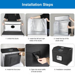 PULUZ Photo Studio Light Box Kit portatile per tende da studio fotografico cubico da 60 x 40 cm con 6 fondali colorati, 60 x 40cm (UK), 60 x 40cm (EU), 60 x 40cm (AU), 60 x 40cm (US)