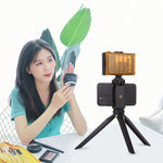PULUZ Pocket Mini supporto treppiede in plastica con morsetto per telefono per smartphone, Plastic Tripod (Black), Plastic Tripod (Pink)
