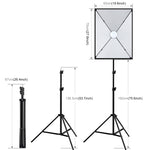 PULUZ Softbox da studio 50x70 cm + supporto per treppiede da 2 m + kit fotografico con lampadina LED a luce bianca E27 30 W 5700 K, Single Bulb EU Plug, Single Bulb US Plug, Single Bulb EU Plug (RU)