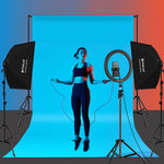 PULUZ Softbox da studio 50x70 cm + supporto per treppiede da 2 m + 4 kit di illuminazione fotografica per lampadine LED E27 24 W 5700 K a luce bianca, 4 x Bulb EU Plug (RU), 4 x Bulb EU Plug, 4 x Bulb US Plug