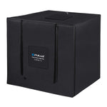 PULUZ 80 cm pieghevole portatile 80 W 9050LM luce bianca illuminazione fotografica studio di ripresa tenda kit con 3 colori (nero, bianco, arancione) fondali, 80cm Box(US), 80cm Box(EU), 80cm Box(AU), 80cm Box(UK)