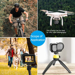 PULUZ per GoPro HERO12 Nero /11 Nero /10 Nero /9 Nero Custodia sottile Gabbia protettiva in lega di alluminio CNC con telaio assicurativo e lente UV da 52 mm, For GoPro HERO9 Black Thin