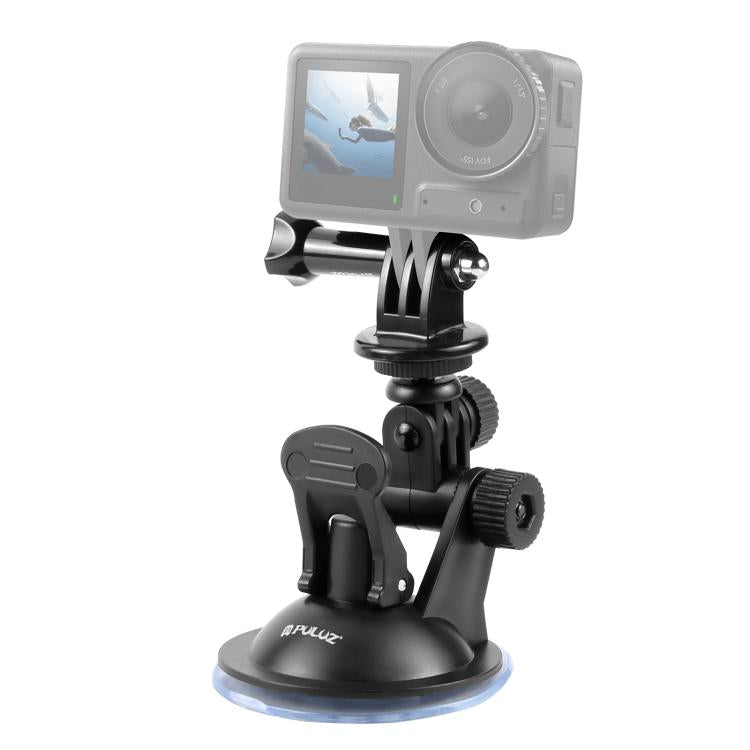 PULUZ Supporto a Ventosa per Auto con Vite, Adattatore per Montaggio su Treppiede e Custodia per GoPro Hero11 Nero / HERO10 Nero /9 Nero /8 Nero /7 /6 /5 /5 Sessione /4 Sessione /4 /3+ /3 /2 /1, DJI Osmo Action e altre action camera, Sucker Mount