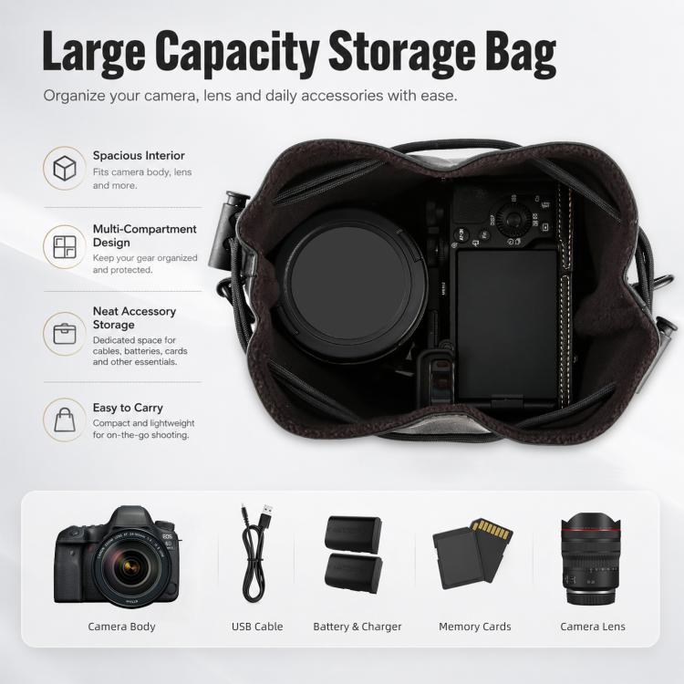 Borsa interna protettiva per fotocamera DSLR e mirrorless L