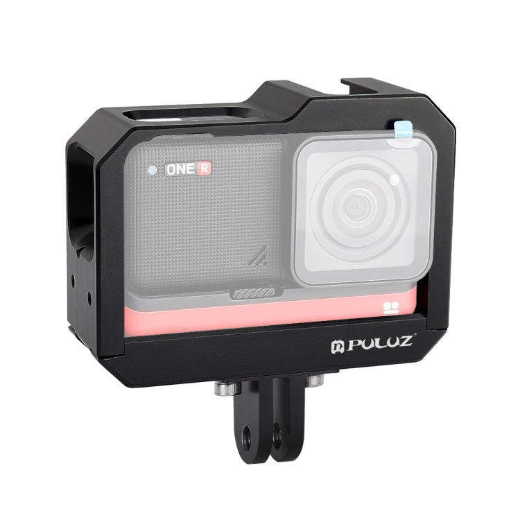 PULUZ Gabbia protettiva per montaggio su telaio in lega di alluminio con slot per base per scarpa fredda e adattatore per base per treppiede per Insta360 One R, For Insta 360 One R Frame Cage(B), For Insta 360 One R Frame Cage(R)