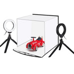 PULUZ 30 cm pieghevole portatile luce anulare illuminazione fotografica studio tenda da tiro kit con 6 colori fondali (nero, bianco, giallo, rosso, verde, blu), dimensioni da aperto: 31 cm x 31 cm x 32 cm, 30cm Box Kit