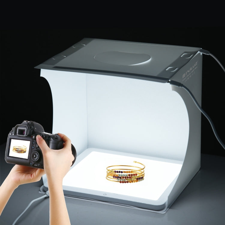 PULUZ Mini LED Fotografia Lampada a luce senza ombre Pannello Pad + Scatola per tenda da tiro in studio, Materiale acrilico, Area effettiva 20 cm x 20 cm, 20cm(2 LED) + Shadowless Light(RU), 20cm(2 LED) + Shadowless Light