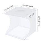 PULUZ Mini LED Fotografia Lampada a luce senza ombre Pannello Pad + Scatola per tenda da tiro in studio, Materiale acrilico, Area effettiva 20 cm x 20 cm, 20cm(2 LED) + Shadowless Light(RU), 20cm(2 LED) + Shadowless Light