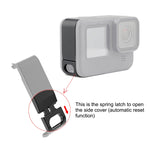 PULUZ Copertura interfaccia laterale batteria in metallo per GoPro HERO12 Nero /11 Nero /10 Nero /9 Nero, Metal Plastic Side Cover