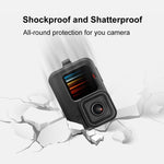 PULUZ per GoPro HERO12 Nero/11 Nero/10 Nero/9 Nero Custodia protettiva in silicone con cinturino da polso e copriobiettivo, For GoPro HERO9 Black