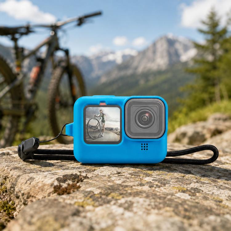 Custodia in silicone per GoPro HERO9/10/11/12 con cinturino da po
