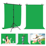 PULUZ 1x2m Kit staffa traversa per fondale per studio fotografico a forma di T, supporto per sfondo con clip, 1 x 2m Bracket Kit