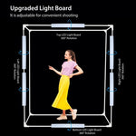 PULUZ 2m 240W 5500K Kit luce fotografica da studio per vestiti/ritratto modello adulto, 2m Box(US), 2m Box(EU), 2m Box(AU), 2m Box(UK)