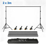 Supporto per fondale fotografico da studio, 2 x 3 m, rinforzato, con traversa e staffa., 2 x 3m Thickened